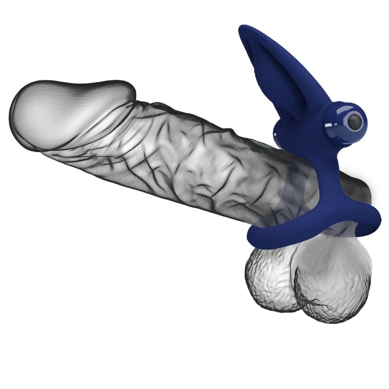 PRETTY LOVE - MAT DOUBLE ANNEAU AVEC VIBRATION & STIMULATEUR BLEU – Image 2