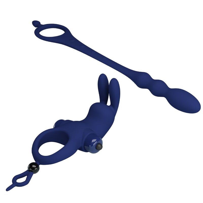 PRETTY LOVE - AYAD ANNEAU VIBRATEUR LAPIN AVEC PLUG BLEU – Image 11