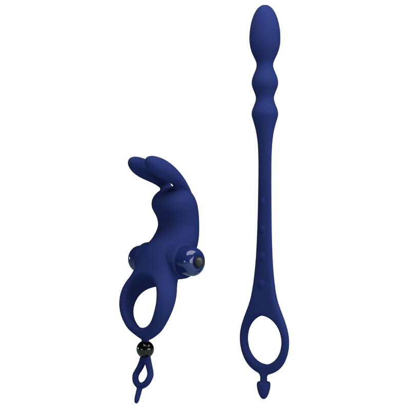PRETTY LOVE - AYAD ANNEAU VIBRATEUR LAPIN AVEC PLUG BLEU – Image 6