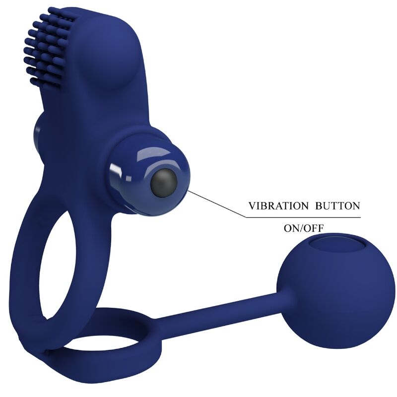 PRETTY LOVE - REMINGTON DOUBLE ANNEAU VIBRANT AVEC PLUG BLEU – Image 7