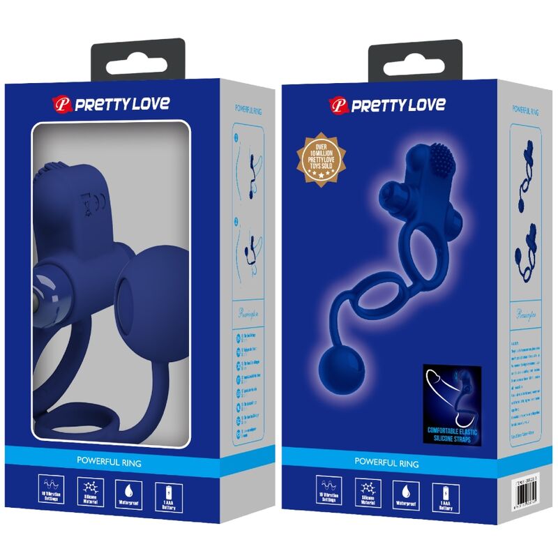 PRETTY LOVE - REMINGTON DOUBLE ANNEAU VIBRANT AVEC PLUG BLEU – Image 5
