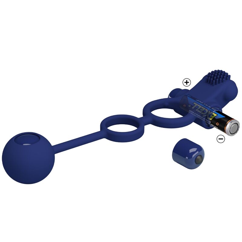 PRETTY LOVE - REMINGTON DOUBLE ANNEAU VIBRANT AVEC PLUG BLEU – Image 3