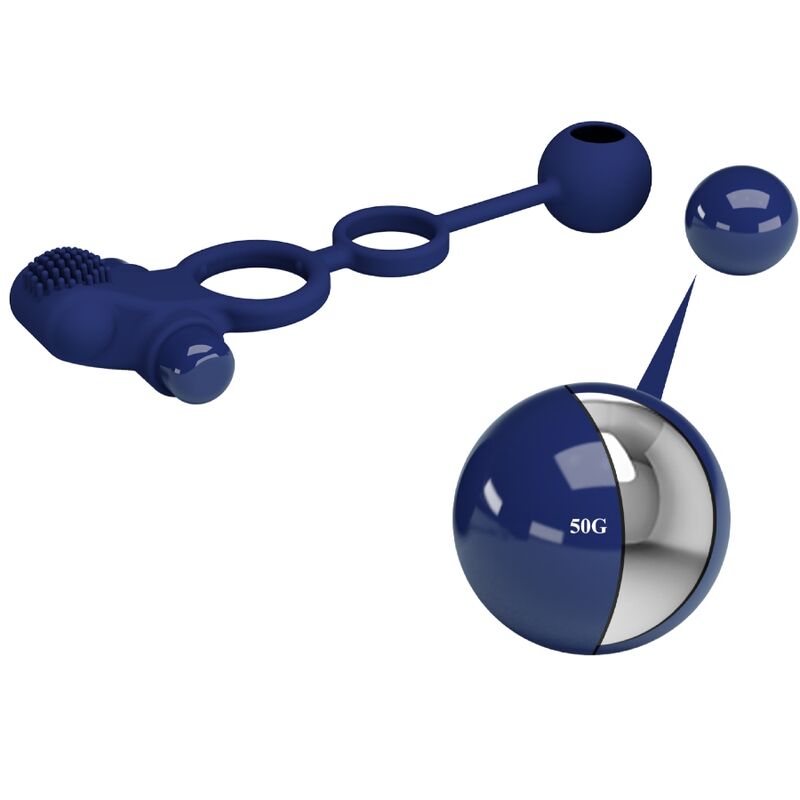 PRETTY LOVE - REMINGTON DOUBLE ANNEAU VIBRANT AVEC PLUG BLEU – Image 2