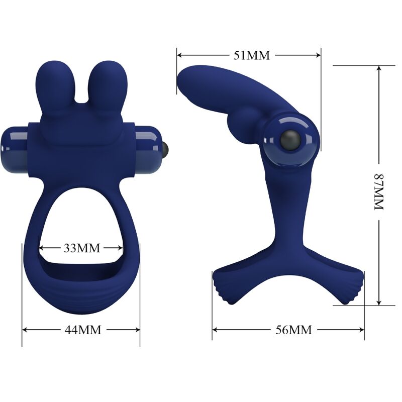 PRETTY LOVE - FRANCISCO DOUBLE ANNEAU VIBRANT LAPIN BLEU – Image 6