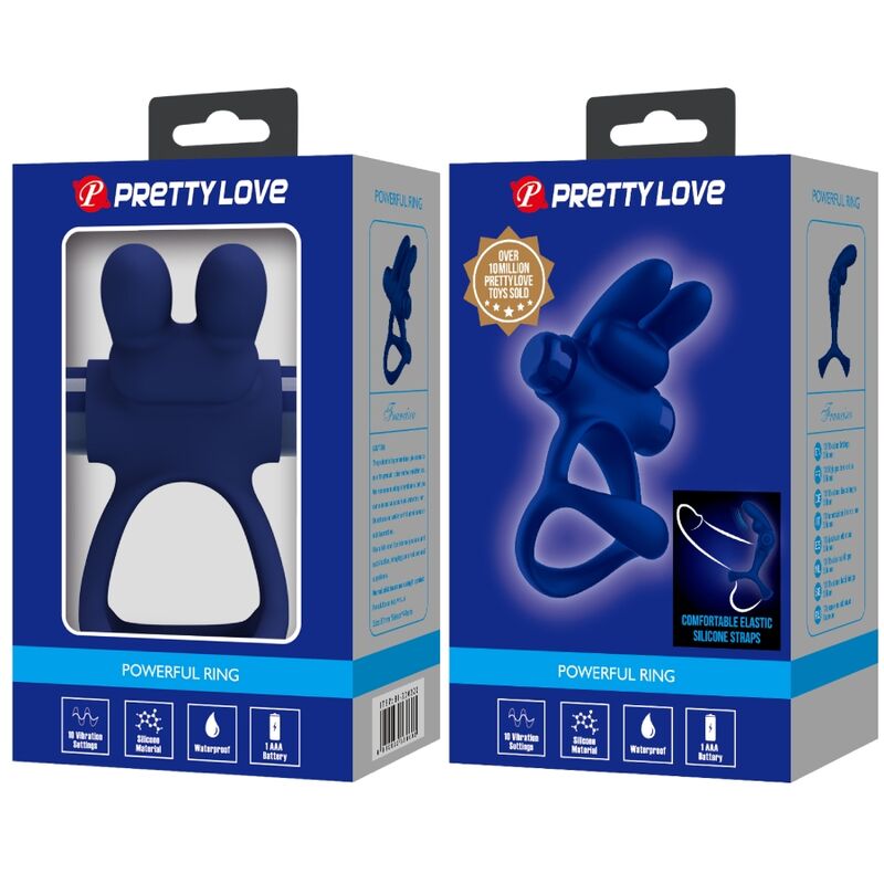 PRETTY LOVE - FRANCISCO DOUBLE ANNEAU VIBRANT LAPIN BLEU – Image 4