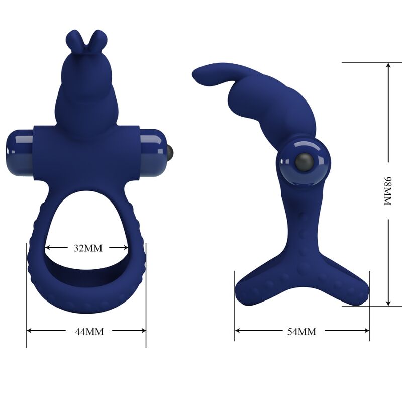 PRETTY LOVE - LUCHITO DOUBLE ANNEAU VIBRANT LAPIN BLEU – Image 10