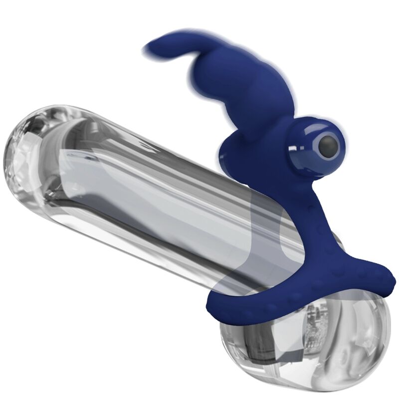 PRETTY LOVE - LUCHITO DOUBLE ANNEAU VIBRANT LAPIN BLEU – Image 3