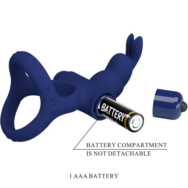 PRETTY LOVE - LUCHITO DOUBLE ANNEAU VIBRANT LAPIN BLEU – Image 2