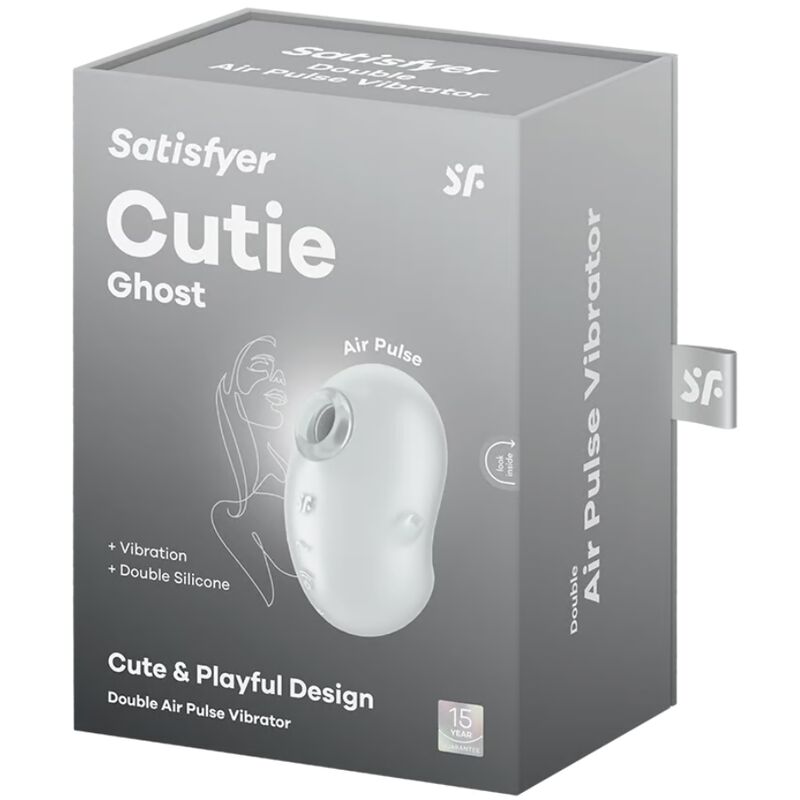 SATISFYER - CUTIE GHOST VIBRADOR LAY-ON BLANCO - Imagen 4