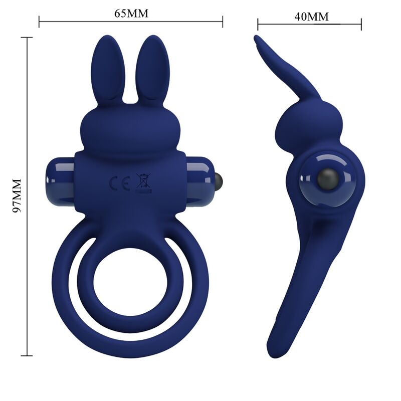 PRETTY LOVE - DAREY DOUBLE ANNEAU VIBRANT LAPIN BLEU – Image 4