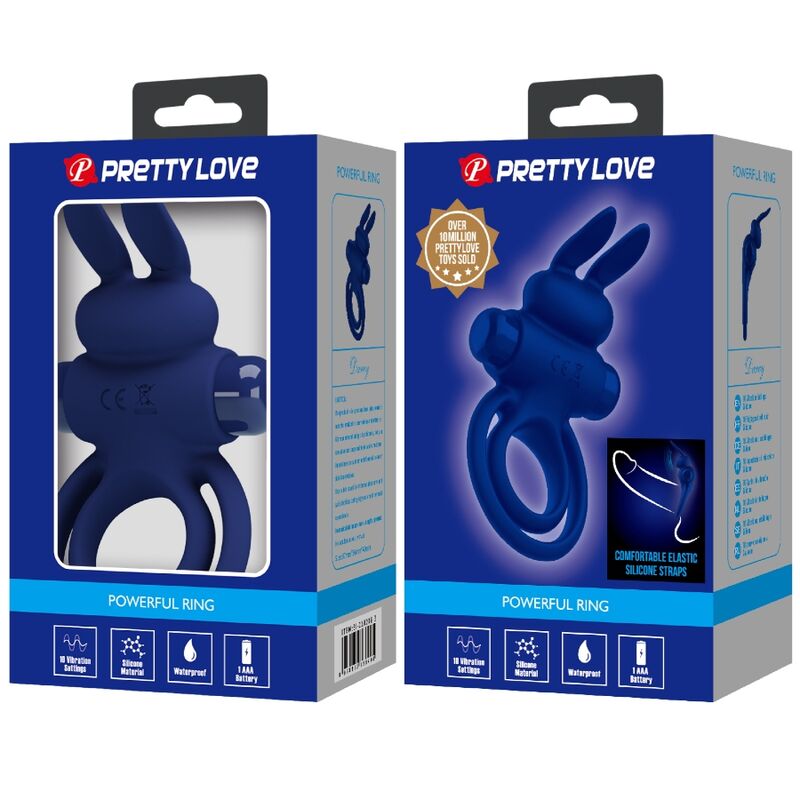 PRETTY LOVE - DAREY DOUBLE ANNEAU VIBRANT LAPIN BLEU – Image 3