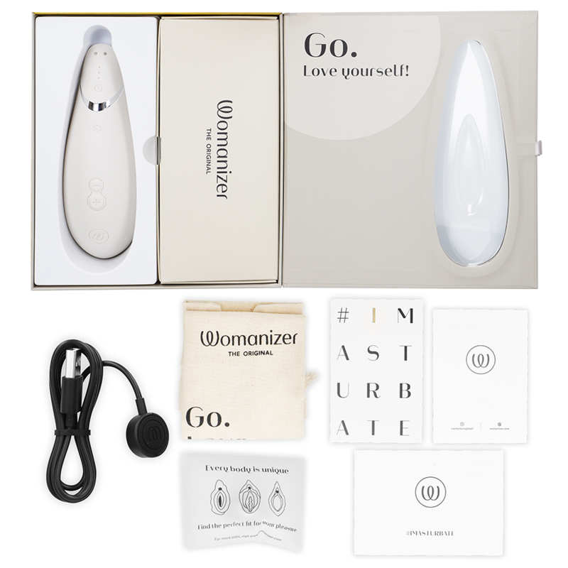 WOMANIZER - STIMULATEUR CLITORAL PREMIUM 2 GRIS CHAUD – Image 2