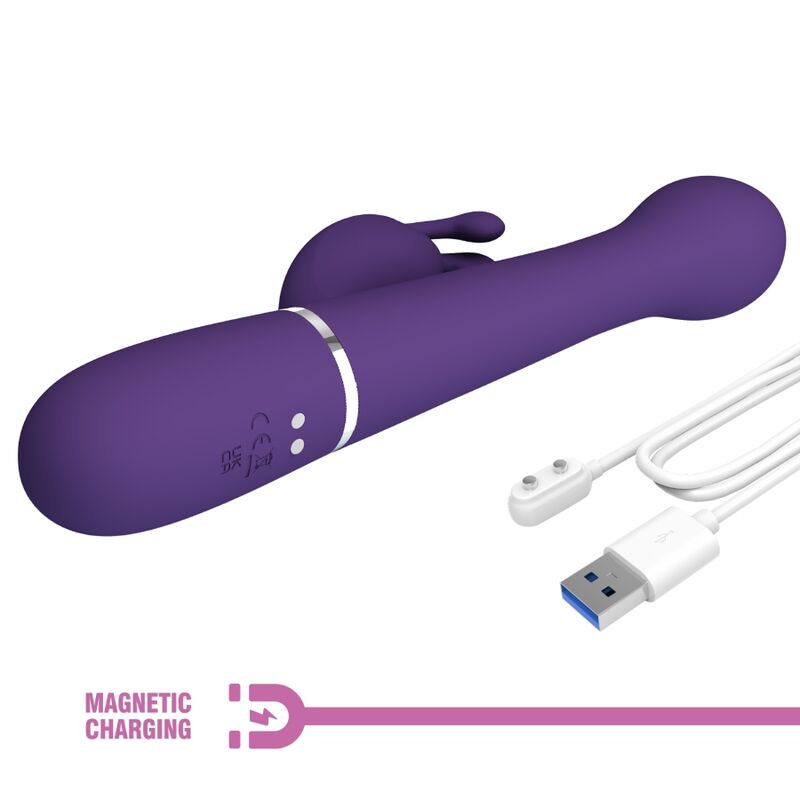 PRETTY LOVE - DEJON VIBRADOR RABBIT 3 EN 1 MULTIFUNCIÓN MORADO - Imagen 9