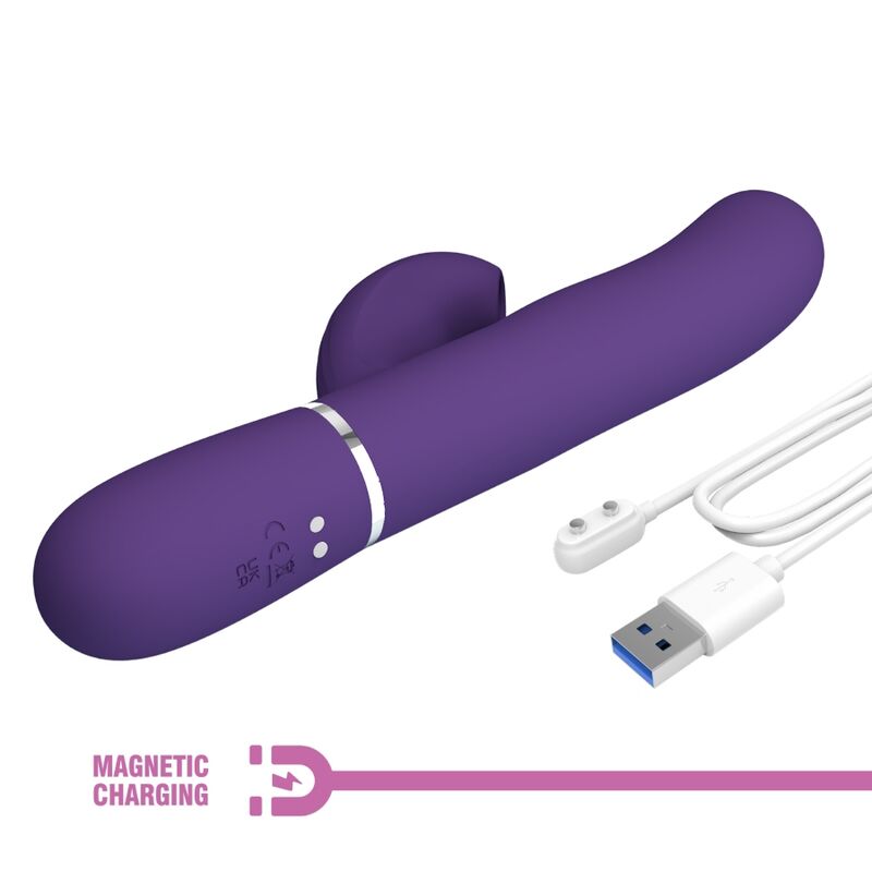 PRETTY LOVE - PERLITA VIBRADOR PUNTO G 3 EN 1 MULTIFUNCIÓN MORADO - Imagen 9