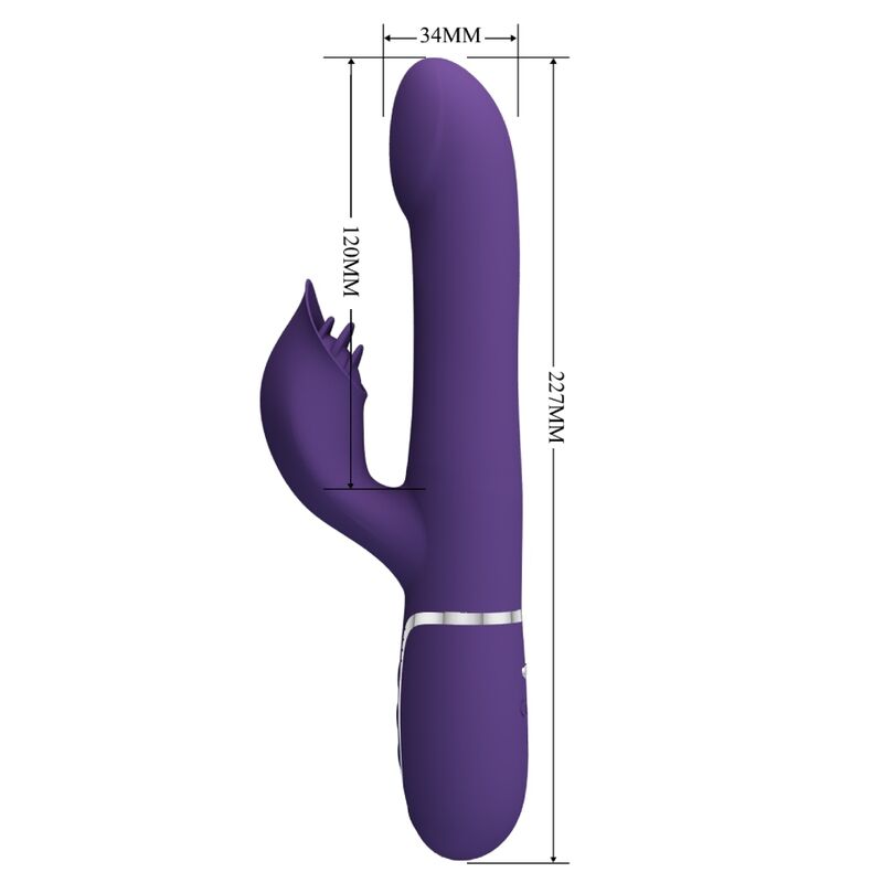 PRETTY LOVE - ZALIN PERLES VIBRATEUR LAPIN 4 EN 1 VIOLET – Image 5