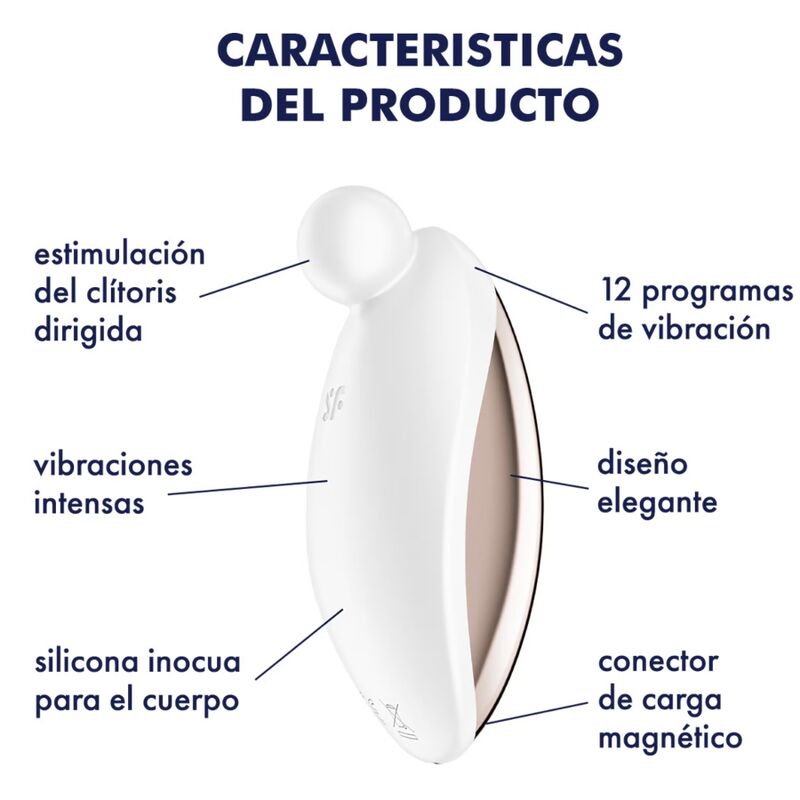 SATISFYER - SPOT ON 2 VIBRATEUR LAY-ON BLANC – Image 4