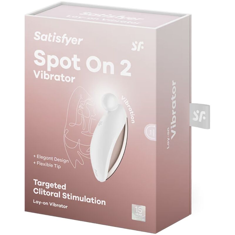 SATISFYER - SPOT ON 2 VIBRATEUR LAY-ON BLANC – Image 5