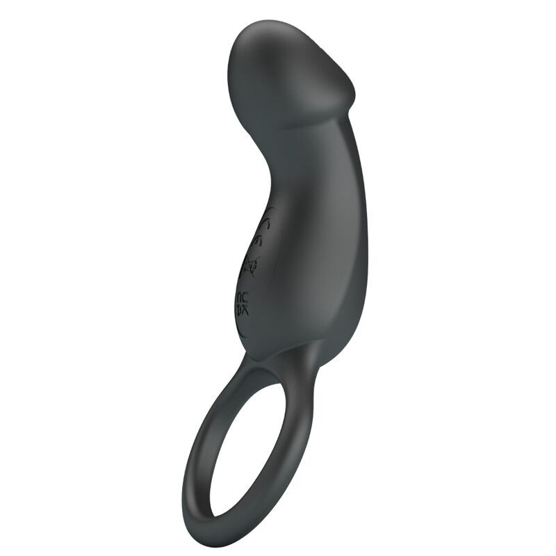 PRETTY LOVE - TRAE ANNEAU VIBRANT AVEC STIMULATEUR NOIR – Image 3