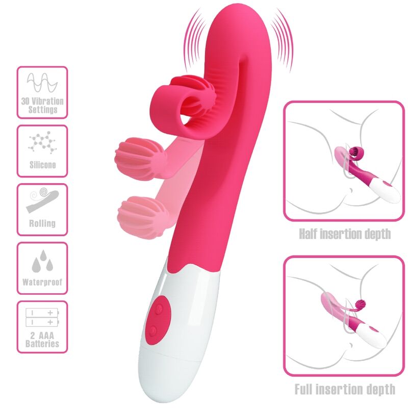 ROMANCE - VIBRADOR Y ESTIMULADOR 30 VELOCIDADES ROSA - Imagen 9