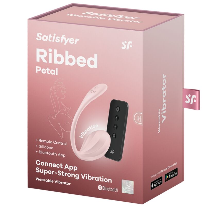 SATISFYER - RIBBED PETAL STIMULATEUR À DISTANCE G POINT ROSE APPLICATION GRATUITE – Image 7