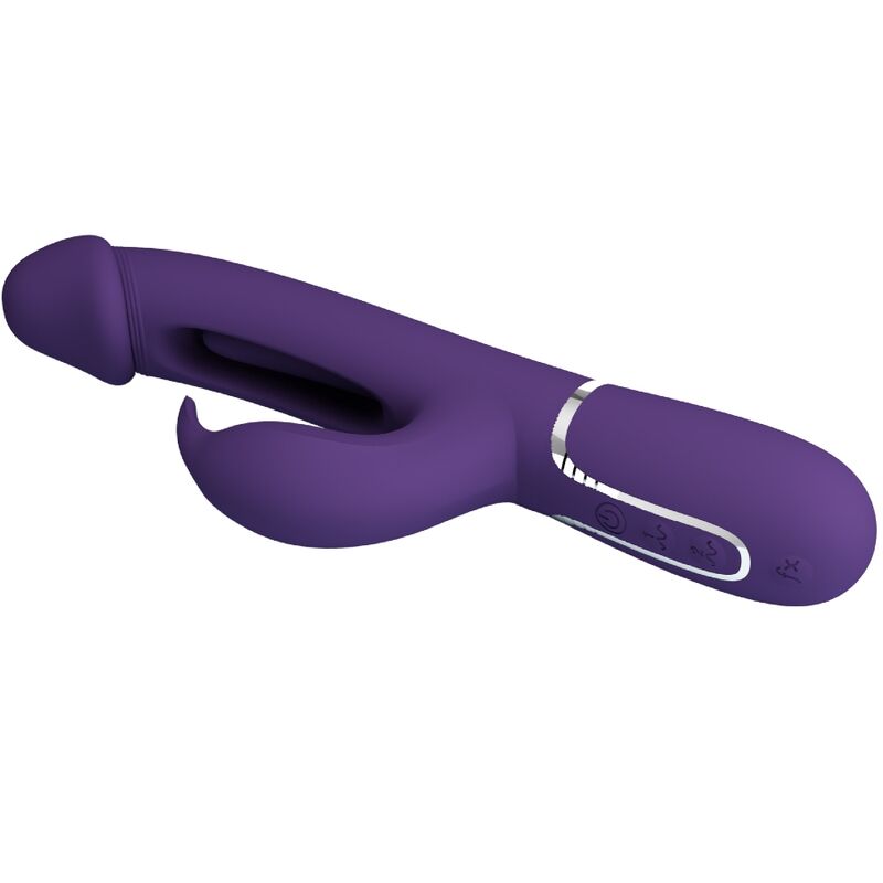 PRETTY LOVE - VIBRATEUR MULTIFONCTION 3 EN 1 KAMPAS RABBIT AVEC LANGUE VIOLET – Image 4