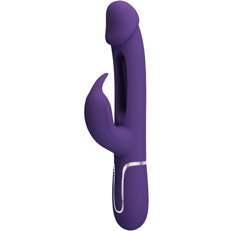 PRETTY LOVE - VIBRATEUR MULTIFONCTION 3 EN 1 KAMPAS RABBIT AVEC LANGUE VIOLET – Image 2