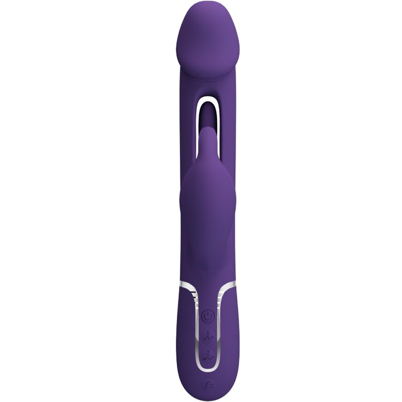 PRETTY LOVE - VIBRATEUR MULTIFONCTION 3 EN 1 KAMPAS RABBIT AVEC LANGUE VIOLET – Image 3
