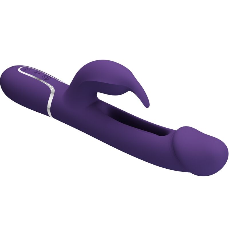 PRETTY LOVE - VIBRATEUR MULTIFONCTION 3 EN 1 KAMPAS RABBIT AVEC LANGUE VIOLET – Image 5