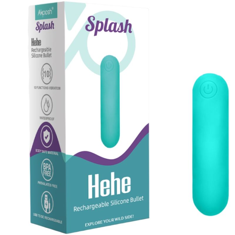 ARMONY - SPLASH HEHE VIBRATOR BULLET SILIKON 10 VIBRATIONEN 65 X 15 CM GRÜN – Bild 2
