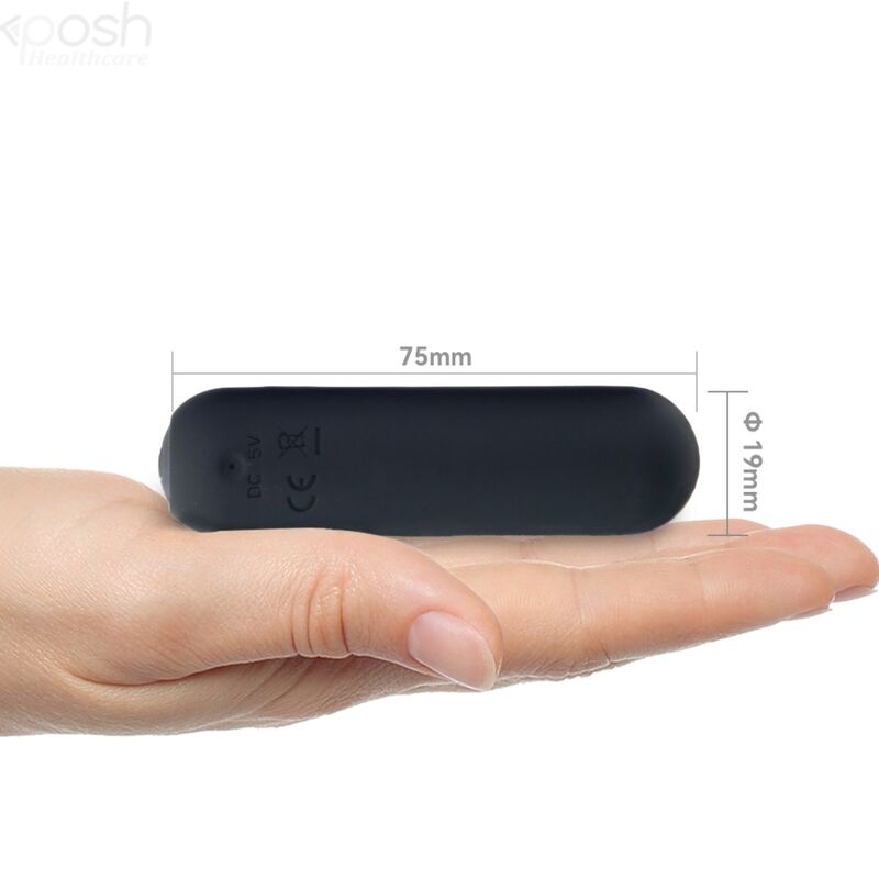 ARMONY - SPLASH HAHA VIBRATORE BULLET IN SILICONE 10 VIBRAZIONI 75 X 19 CM NERO - immagine 2