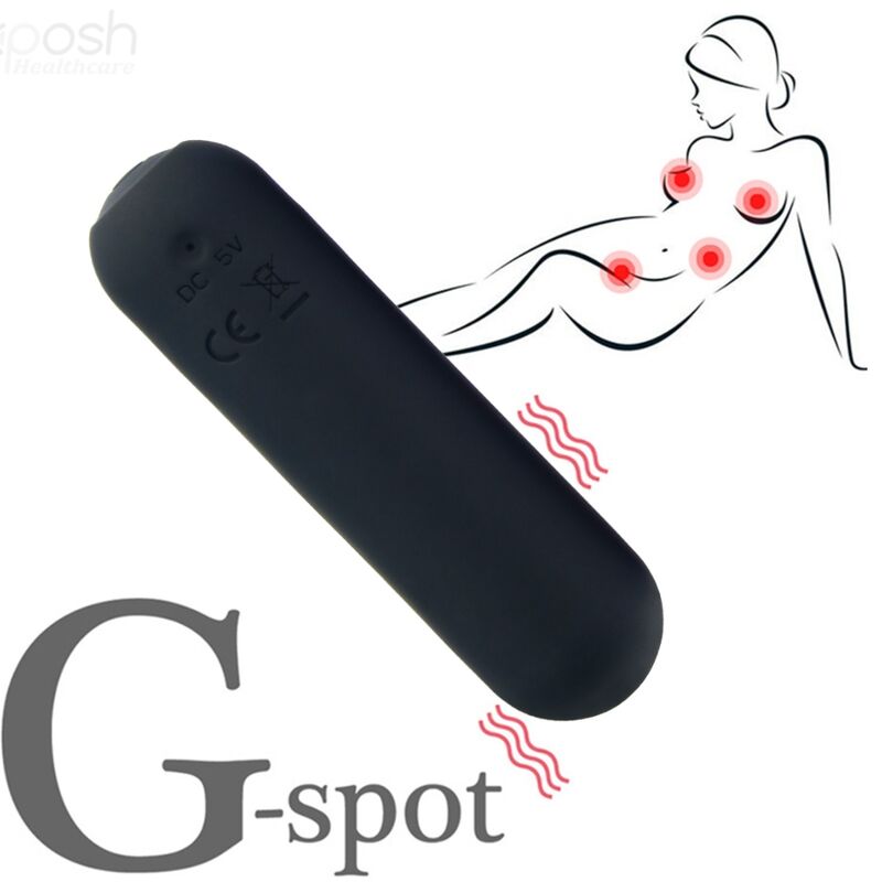 ARMONY - SPLASH HAHA VIBRATORE BULLET IN SILICONE 10 VIBRAZIONI 75 X 19 CM NERO - immagine 6
