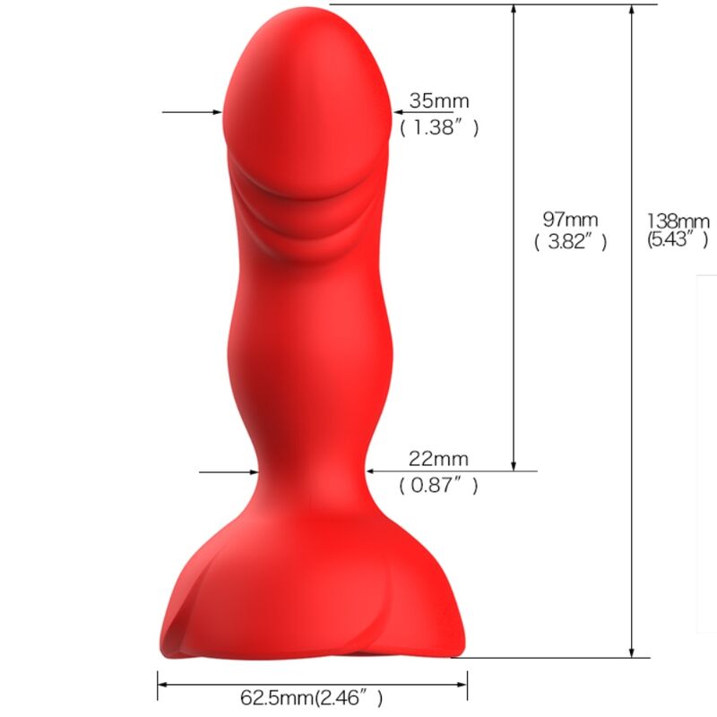 ARMONY - EXTREME A BLOOM ROSE VIBRATOR & ANALSTECKER FERNBEDIENUNG ROT – Bild 5