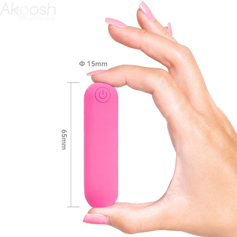 ARMONY - SPLASH JOLINE VIBRATEUR BULLET TÉLÉCOMMANDE EN SILICONE 10 VIBRATIONS 65 X 15 CM ROSE – Image 3