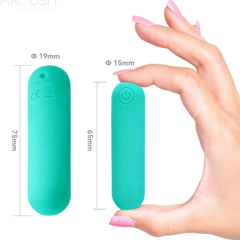 ARMONY - SPLASH HAHA VIBRATORE BULLET IN SILICONE 10 VIBRAZIONI 75 X 19 CM VERDE - immagine 6