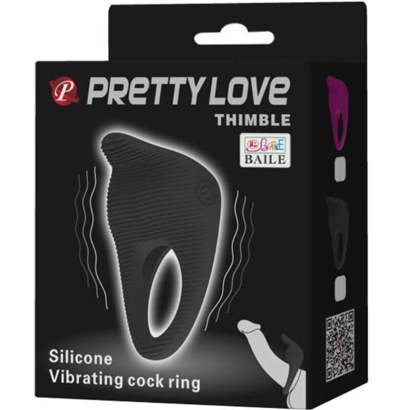 PRETTY LOVE - THIMBLE ANNEAU VIBRATEUR NOIR – Image 8