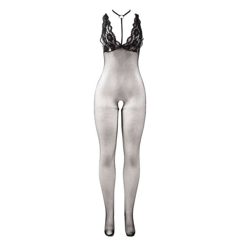 SUBBLIME - 951993 BODYSTOCKING RÉSILLE TRANSPARENTE NOIRE SANS FOURRURE TAILLE UNIQUE – Image 5