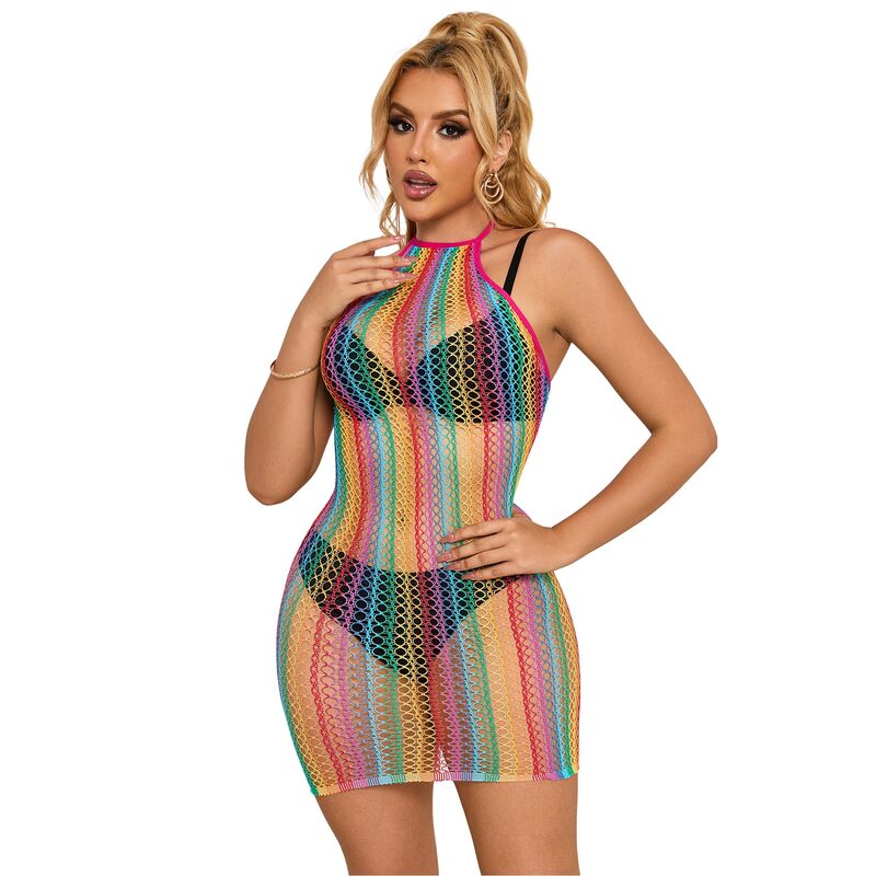 SUBBLIME - 952341 RAINBOW FISHNET DRESS ONE SIZE - Image 10