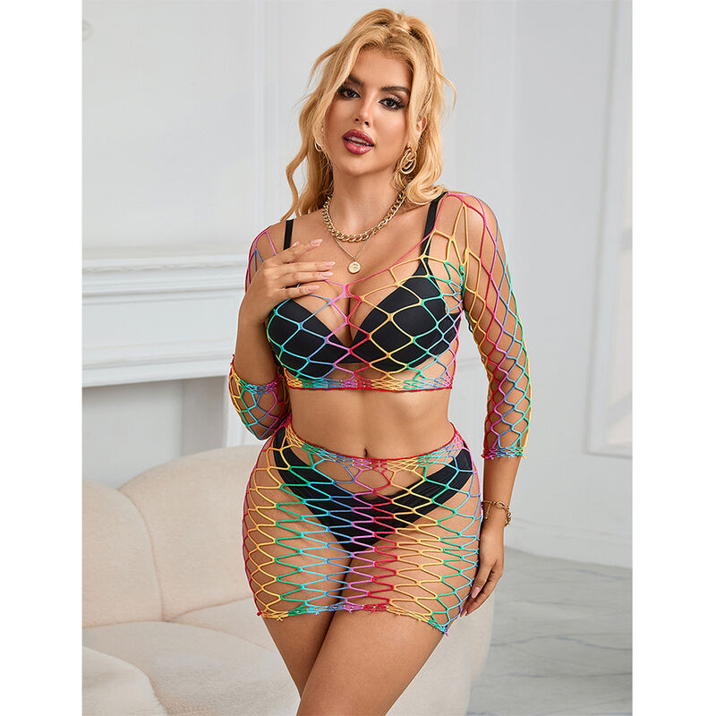 SUBBLIME - 952440 2 PEAS FISHNET CONJUNTO MANGA COMPRIDA ARCO-ÍRIS TAMANHO ÚNICO - Image 7