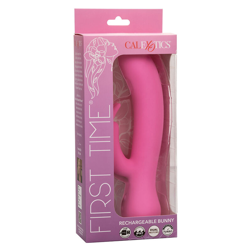 CALEXOTICS - FIRST TIME VIBRATEUR LAPIN RECHARGEABLE ROSE – Image 4