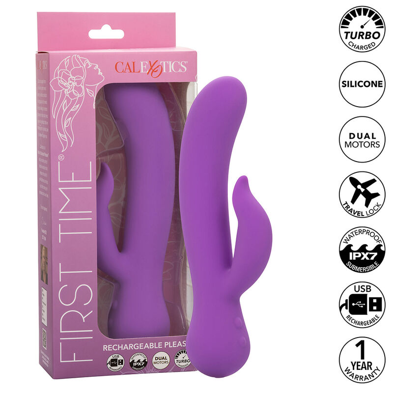 CALEXOTICS - FIRST TIME VIBRATEUR PLEASER RECHARGEABLE VIOLET – Image 10