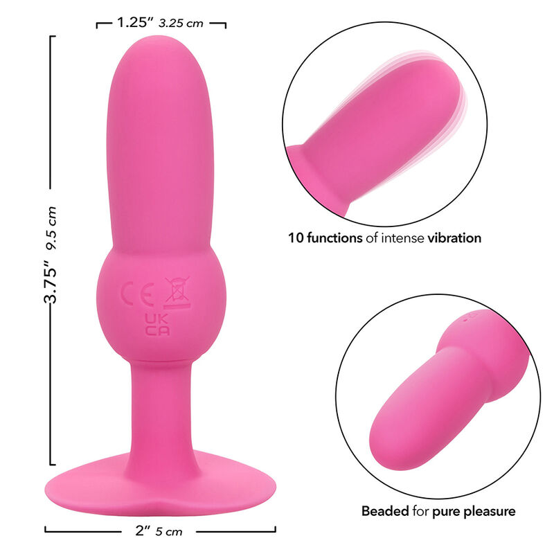 CALEXOTICS - FIRST TIME SONDE ANAL PLUG PERLÉE 10 VIBRATIONS ROSE – Image 10