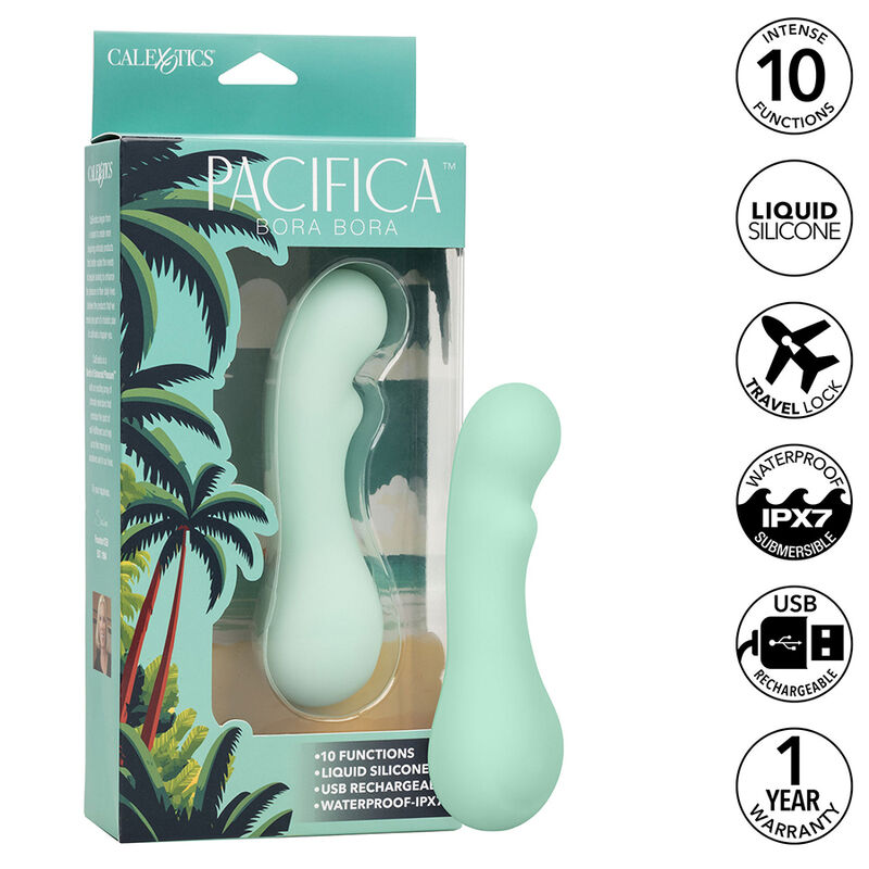 CALEXOTICS - PACIFICA BORA BORA ESTIMULATEUR POINT G 10 VIBRATIONS AQUA – Image 2