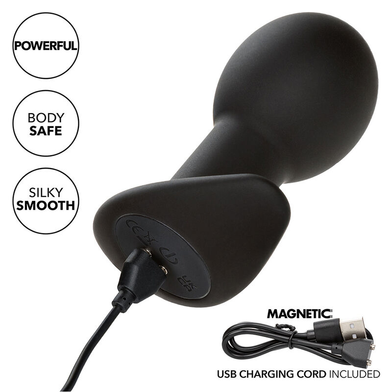 CALEXOTICS - ROCK BOTTOM PLUG ANAL 10 VIBRAÇÕES SILICONE PRETO - Image 9