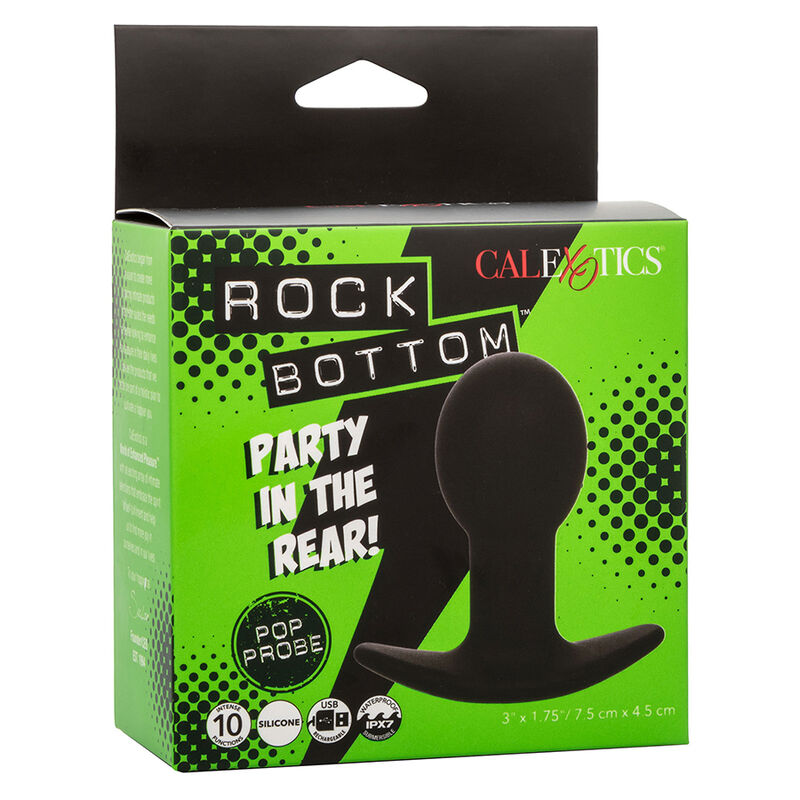 CALEXOTICS - ROCK BOTTOM PLUG ANAL 10 VIBRAÇÕES SILICONE PRETO - Image 8