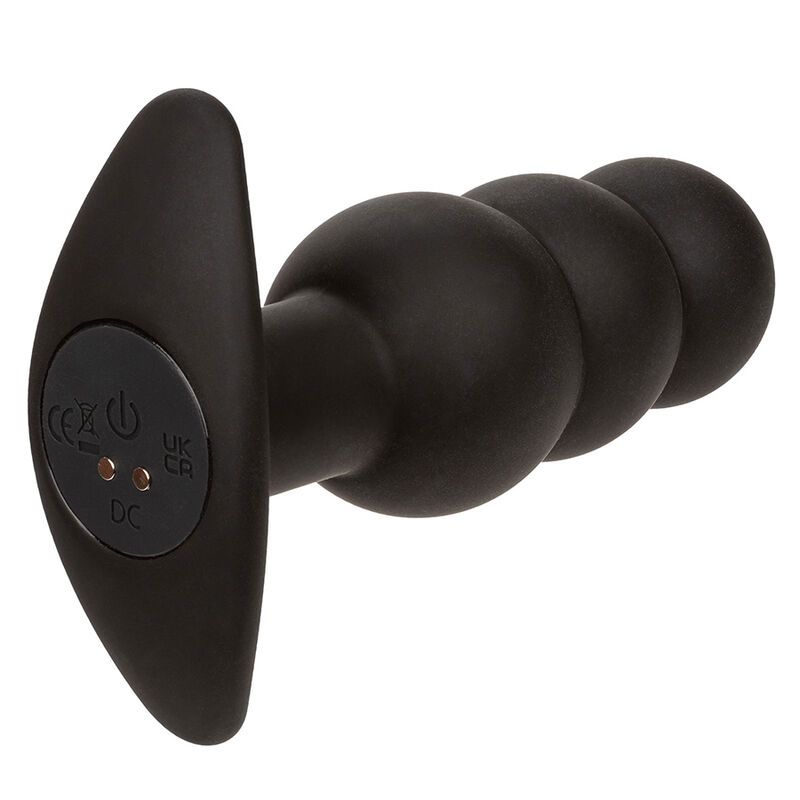CALEXOTICS - ROCK BOTTOM PLUG ANAL CON CUENTAS 10 VIBRACIONES SILICONA NEGRO - Imagen 8