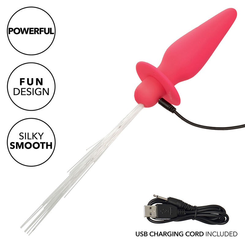 CALEXOTICS - SOUTHERN LIGHTS LIGHT UP ANAL PLUG 10 VIBRAÇÕES SILICONE ROSA - Image 4