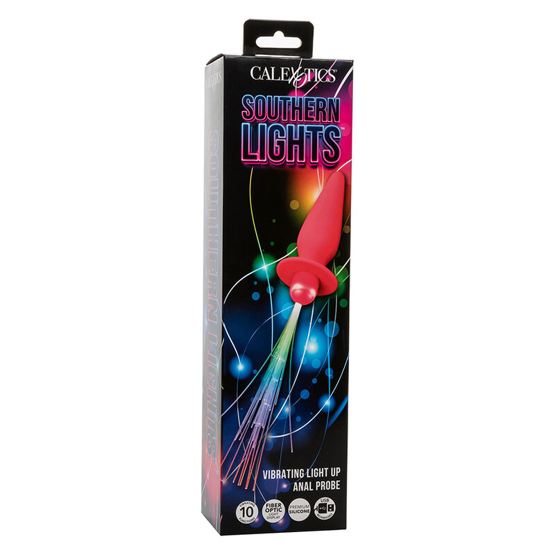 CALEXOTICS - SOUTHERN LIGHTS LIGHT UP ANAL PLUG 10 VIBRAÇÕES SILICONE ROSA - Image 2