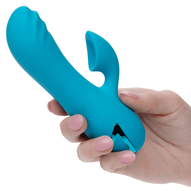 CALEXOTICS - SUNSET BEACH SEDUCER VIBRATEUR & STIMULATEUR 10 FONCTIONS BLEU – Image 5