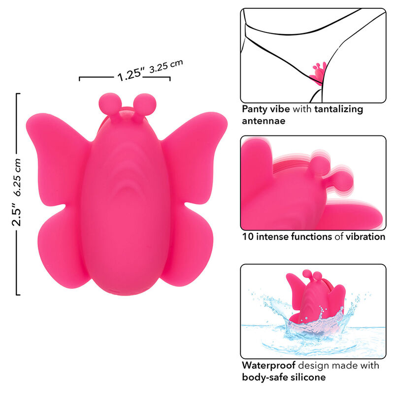 CALEXOTICS - NEON VIBES THE FLUTTER VIBE ESTIMULADOR 10 VIBRACIONES ROSA - Imagen 9