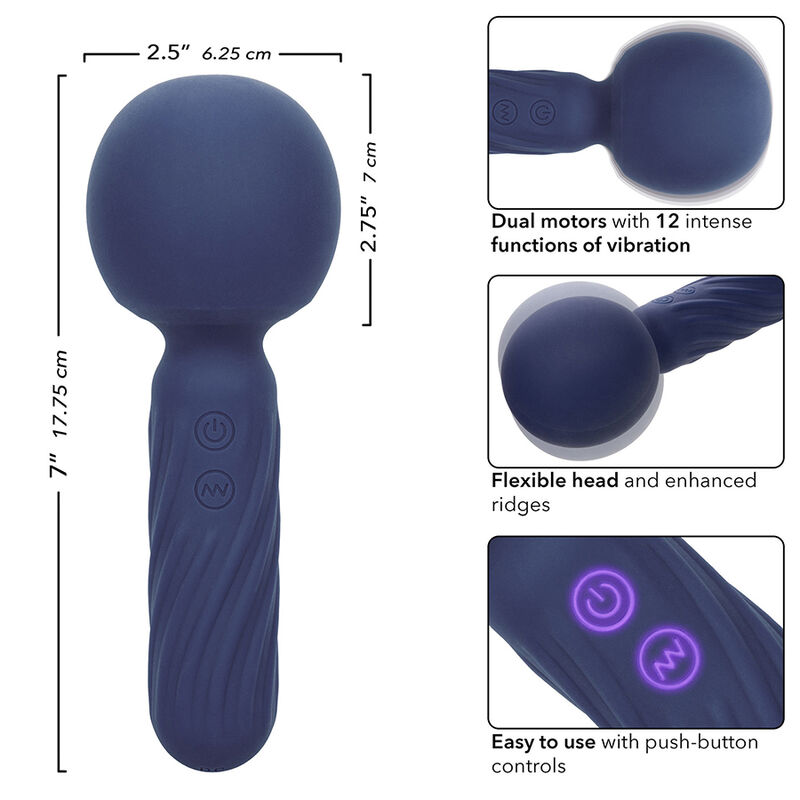 CALEXOTICS - CHARISMA SEDUCTION MASAJEADOR 12 FUNCIONES 17,75 CM X 6,25 CM MORADO - Imagen 4